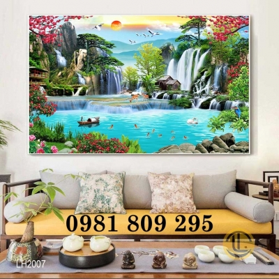 Gạch ốp tường 3d ,gạch tranh sơn thủy