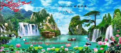 Gạch tranh thác nước HP98233