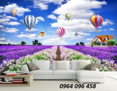 Tranh gạch 3d phong cảnh vườn hoa - CMMN66