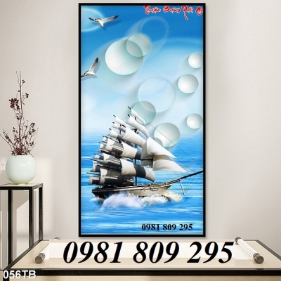 Tranh gạch men - tranh thuyền buồm - gạch tranh