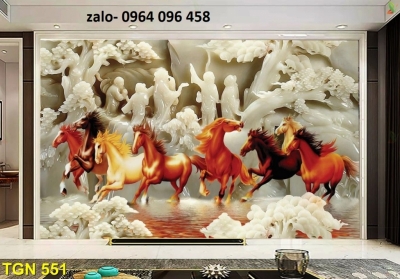 Tranh gạch 3d phong thủy mã đáo thành công - SFC6
