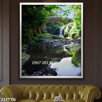 Tranh tường phong cảnh gạch men 3d