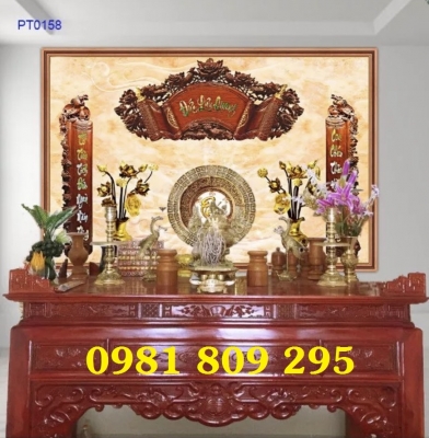 Gạch tranh ban thờ gia tiên mới nhất