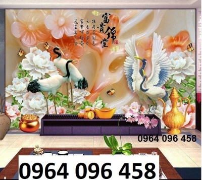 Tranh 3d - gạch tranh 3d phòng khách - QPO98
