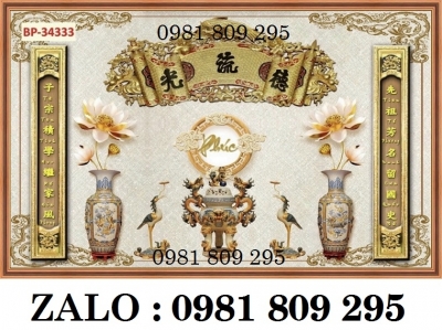 Gạch tranh 3d phòng thờ , bàn thờ