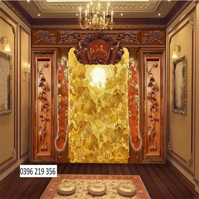 Tranh gạch men 3d Phòng Thờ phong thủy
