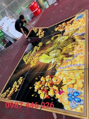 Ảnh thực tế, tranh gạch men 3d