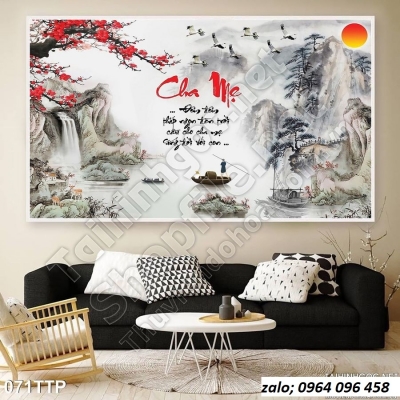 Tranh gạch 3d câu đối cha mẹ - FSS3