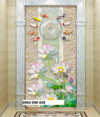 Gạch tranh 3d ốp tường phòng khách - SCBV422