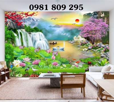 Tranh gạch hồ sen HP7686