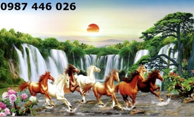 Gạch tranh 3d bát mã