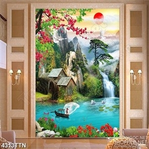 Tranh gạch 3d ốp tường hành lang - sảnh - XCV8