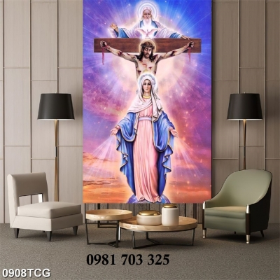Tranh gạch công giáo trang trí 3d