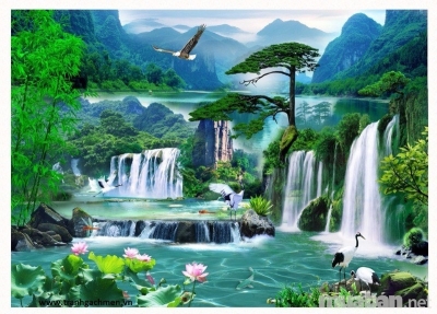 Gạch tranh 3d ốp tường hàng rào - HNMM9