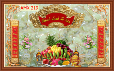 Tranh phòng thờ sang trọng