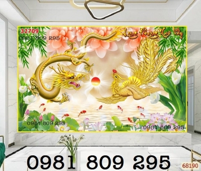 Tranh gạch men rồng phong thủy
