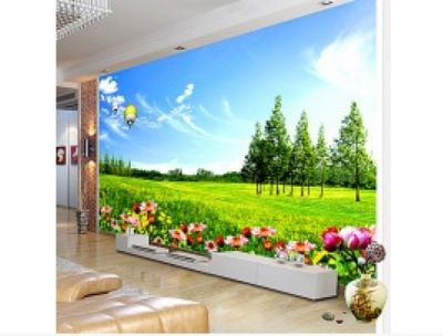 Tranh gạch 3d vườn hoa phong cảnh - XVC3