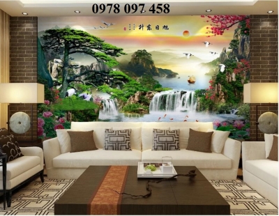 Tranh gạch phòng khách