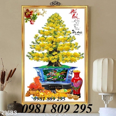 Tranh hoa mai - tranh gạch 3d ốp cánh gà