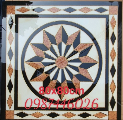 Gạch cầu thang, chiếu nghỉ, gạch thảm hoa HP9283