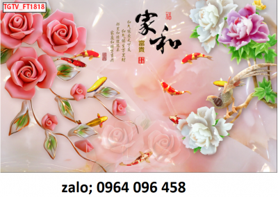 Tranh gạch 3d hoa sứ ngọc - CNBB95