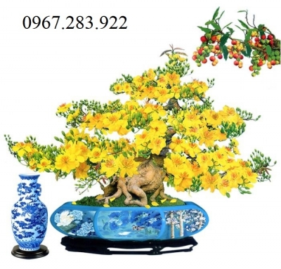 Gạch ốp tường 3D hoa mai