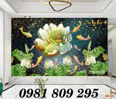 Gạch tranh 3d cá chép cao cấp