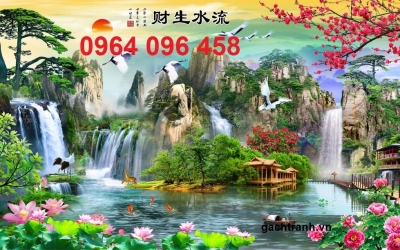 Tranh gạch 3d - gạch tranh 3d phong cảnh - phong thủy - 5CCC