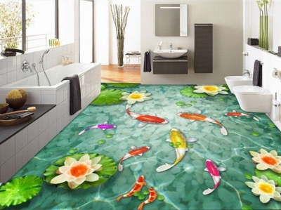 Gạch lát sàn 3d phòng khách đẹp - DCC52