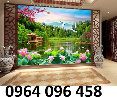 Tranh 3d cảnh đồng quê - tranh gạch 3d ốp tường - 987CM