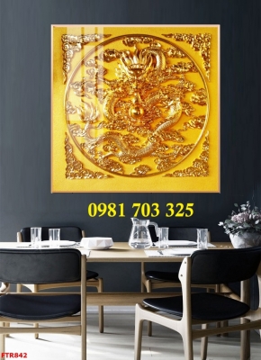 Tranh gạch 3d rồng phượng cao cấp
