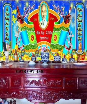 Tranh gạch 3D ốp phòng thờ