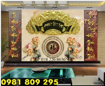 Gạch tranh 3d - tranh trang trí phòng thờ