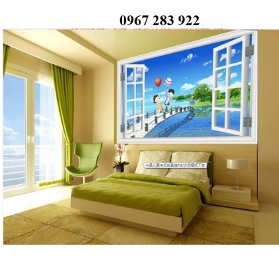 Tranh 3D- Tranh cửa sổ