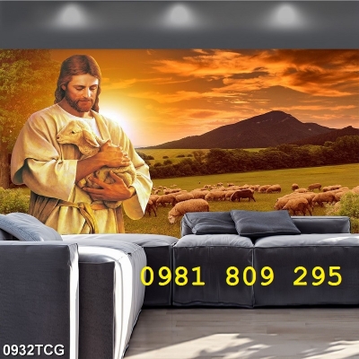 Gạch men 3d công giáo - tranh chúa ốp tường
