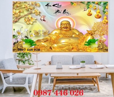 Tranh gạch men phật di lặc HP872