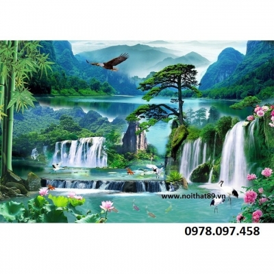 Gạch tranh 3D - tranh phong cảnh thiên nhiên