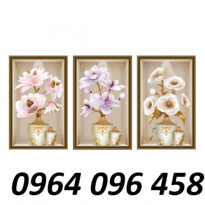 Tranh gạch men 3d ốp tường mẫu bình hoa - 632SM