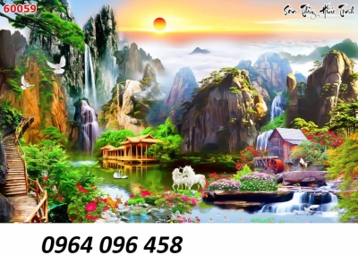 Tranh gạch 3d sơn thủy hữu tình - CXVV632