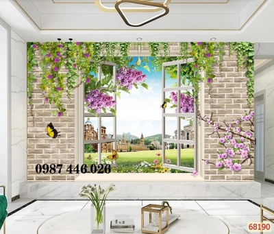 Gạch tranh cửa sổ 3d ốp tường HP9272