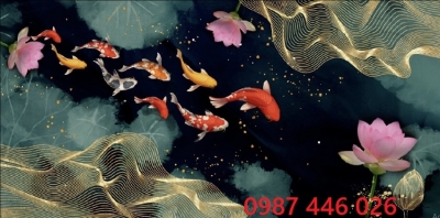 Gạch tranh cá chép HP97373
