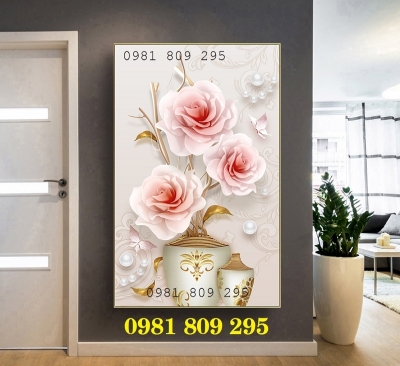 Gạch tranh hoa ngọc 3d