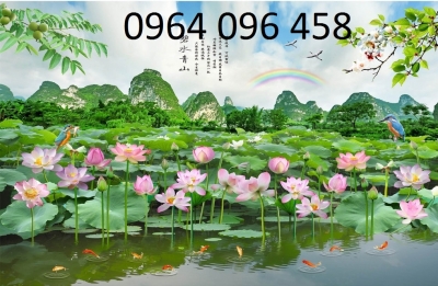 Tranh gạch 3d dán tường phong cảnh đồng quê - 8876CV