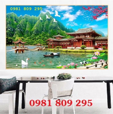 Tranh gạch đẹp - tranh 3d phong cảnh