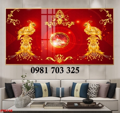 Gạch tranh đẹp rồng phượng 3D