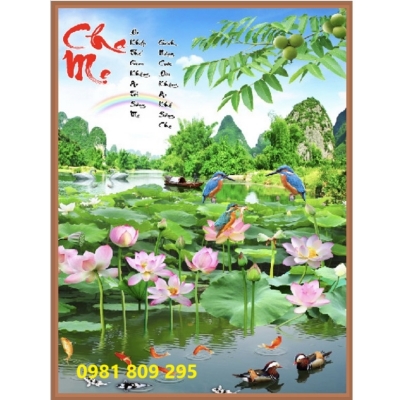 Tranh gạch ốp hiên nhà phong cảnh Hn838