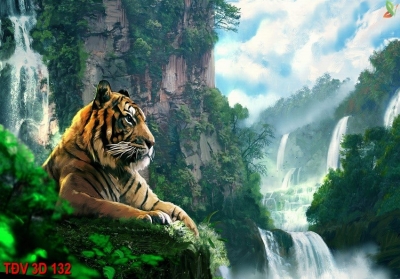 Tranh gạch 3d con hổ - FCVX32