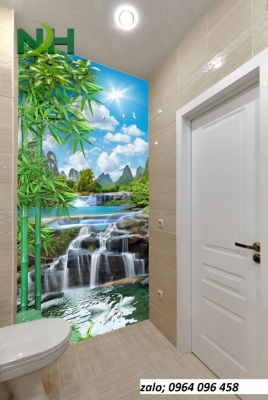 Tranh gạch 3d ốp tường khổ đứng - 042XVB