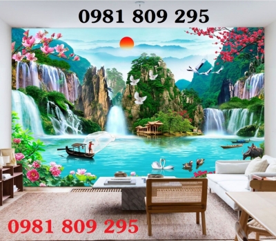 Gạch 3d - tranh gạch 3d trang trí phong cảnh