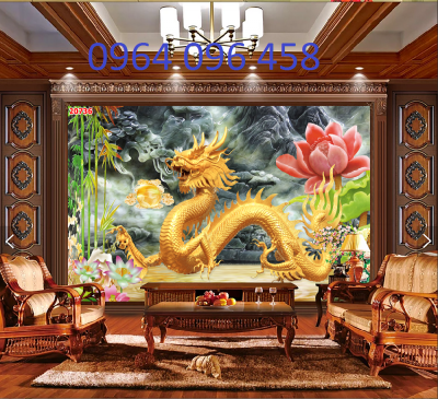 tranh rồng 3d - gạch tranh 3d rồng - TNBV4